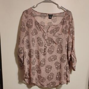 Torrid Leopard Skull Print Top Size 1 EUC
